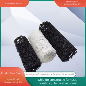 Țeavă de drenaj din plastic pentru drenaj în tunel și tratarea apelor uzate subterane, circulară, negru/verde, permeabilă, Ø50-300 mm, lungime 1-4 m
