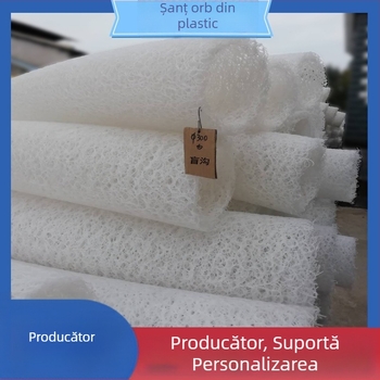 Țeavă de drenaj din plastic pentru drenaj în tunel și tratarea apelor uzate subterane, circulară, negru/verde, permeabilă, Ø50-300 mm, lungime 1-4 m