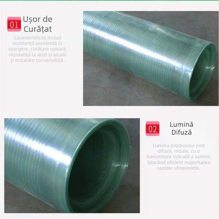 Placă plată din rășină, 1,0 mm, pentru lumină naturală și balcon – panou din plastic armat cu fibră de sticlă rezistent la ploi