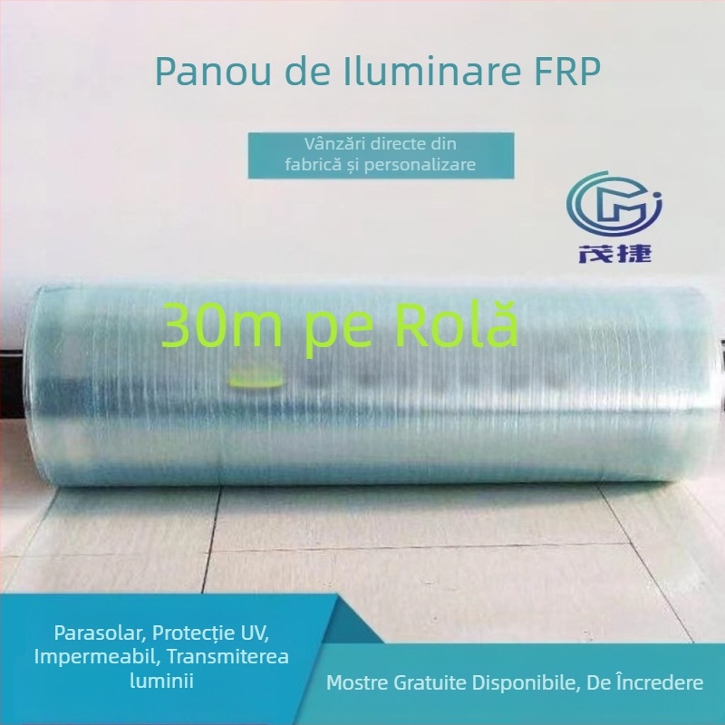 Placă plată din rășină, 1,0 mm, pentru lumină naturală și balcon – panou din plastic armat cu fibră de sticlă rezistent la ploi