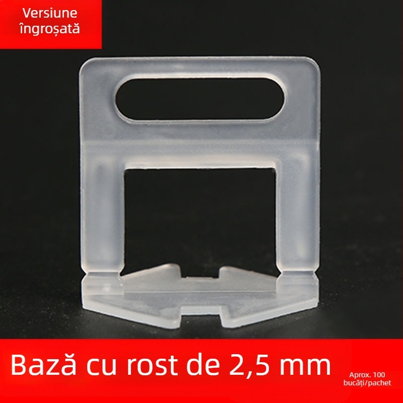 Unealtă de nivelare a plăcilor cu rosturi de 2,5 mm și clemă de bază îngroșată