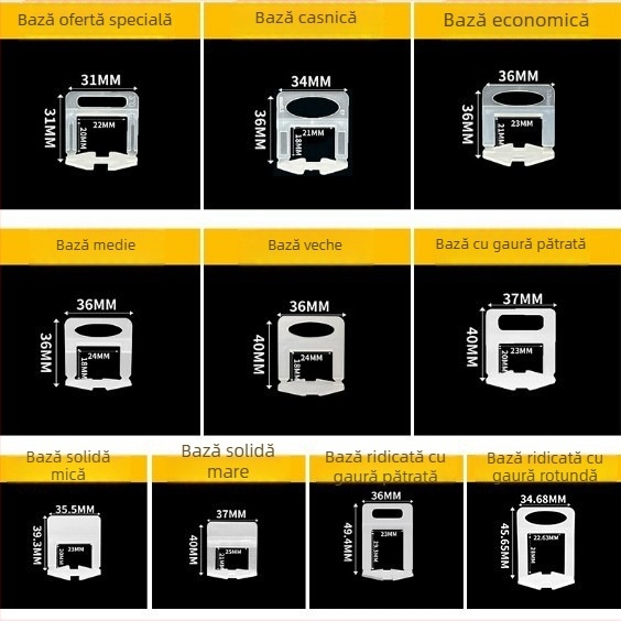 Bază pentru sistem de nivelare a plăcilor și instrument de poziționare, cu personalizare OEM