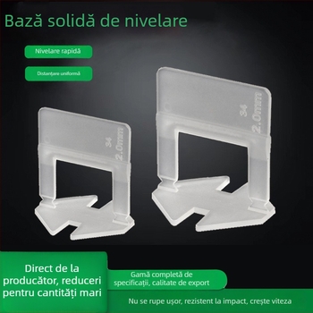 Nivelator din plastic gros pentru plăci, aliniere precisă cu distanțiere încrucișate