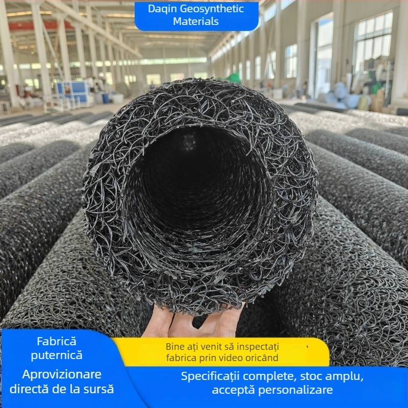 Tub plastic permeabil de drenaj cu suporturi interne, rotund sau dreptunghiular, 30-400 mm