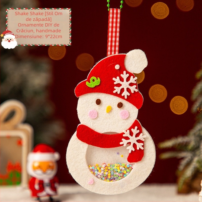 Kit DIY ornamente de Crăciun din material nețesut pentru copii
