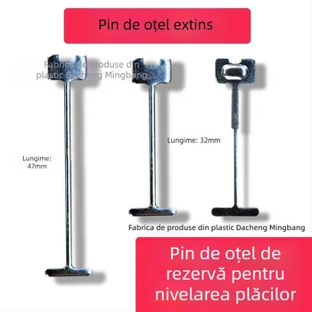 MINGANG Acul de nivelare, schimbabil, în formă de T, din oțel întărit pentru plăci din marmură, 1,5 mm lungime