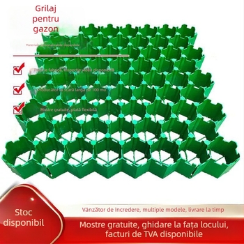 Grile plastice pentru plantarea gazonului, plăci de gazon pentru parcări, trasee de acces pentru incendiu, protecție a pantelor și amenajări peisagistice