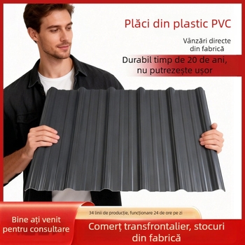 Țigle PVC pentru acoperiș, plăci ondulate pentru adăposturi de ploaie și proiecte de construcție