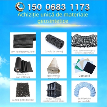 Țeavă rigidă HDPE permeabilă, cu model ondulat de plasă, pentru drenaj peisagistic în grădină și gazon