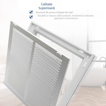 Grilă de retur din oțel galvanizat, cu ușă demontabilă, capac de ventilație și admisie aer HVAC