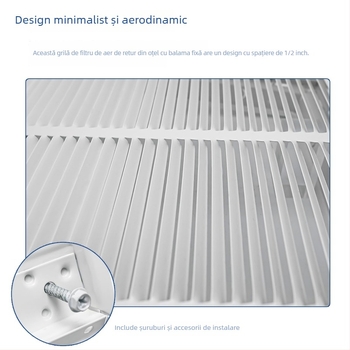 Grilă de retur din oțel galvanizat, cu ușă demontabilă, capac de ventilație și admisie aer HVAC