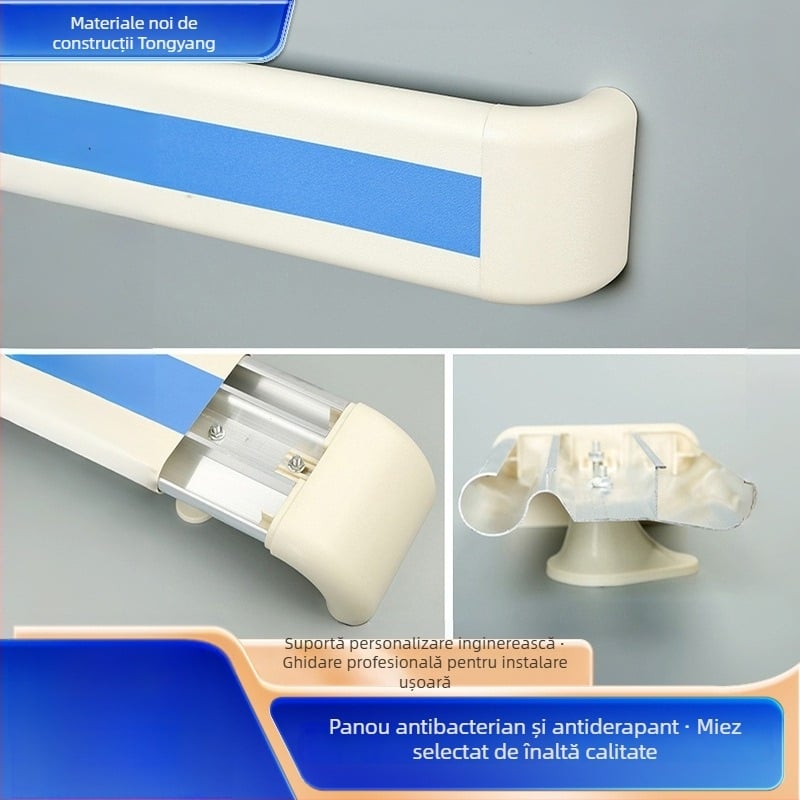 Mâneri din PVC montați pe perete, anti-coliziune pentru coridoarele căminelor de îngrijire, antiderapante
