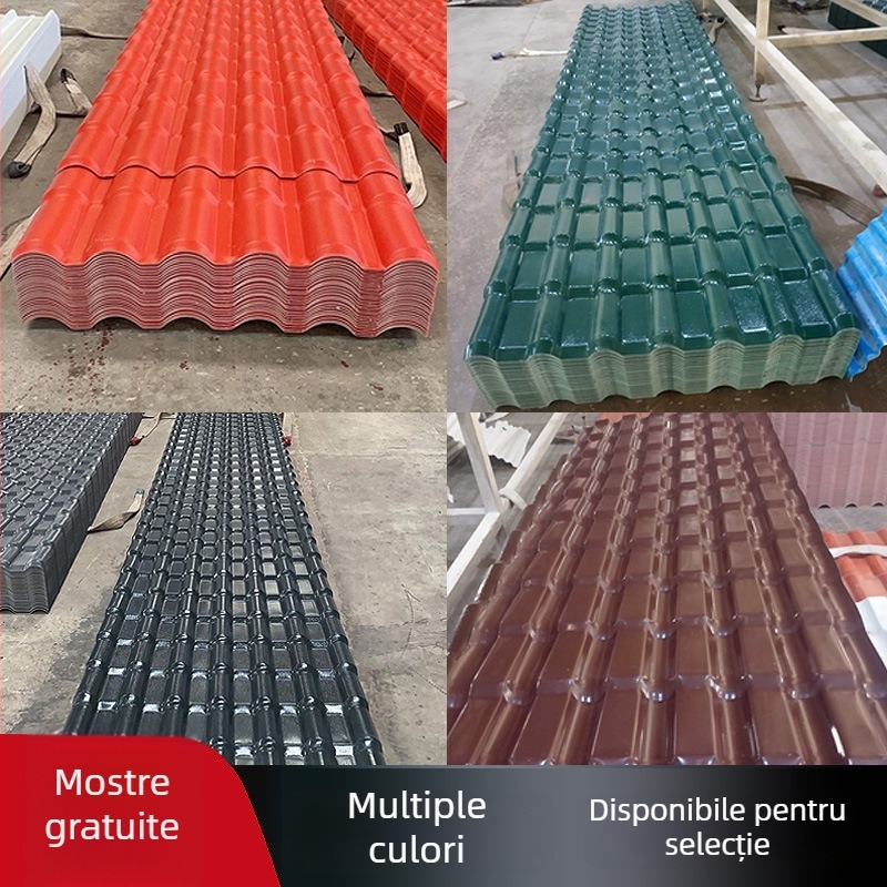Renovare acoperiș din țigle din rășină sintetică pentru vile, locuințe rurale și clădiri de fabrică, cu țigle antice în stil chinezesc, îngroșate