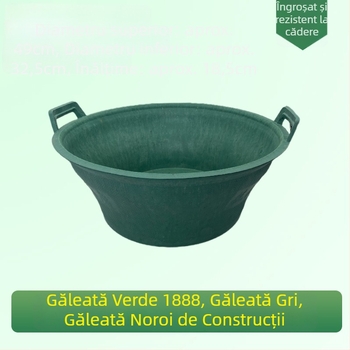 Bazin mare pentru șantier, din cauciuc și plastic, pentru amestecarea cimentului și colectarea cenușei, rezistent la scurgeri