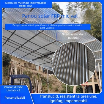 Panou FRP gri pentru iluminat, din rășină întărită cu fibră de sticlă, pentru copertine și carporturi