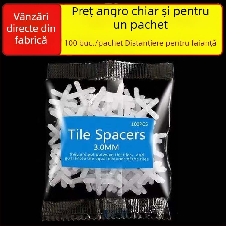 Clipuri din plastic în formă de cruce pentru plăci – alinierea rosturilor și nivelarea plăcilor