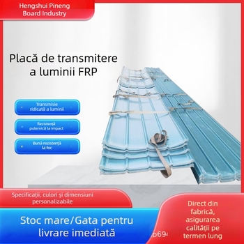 Panou FRP transparent cu model în valuri pentru acoperișul exterior al unei sere, panou de iluminare, personalizabil