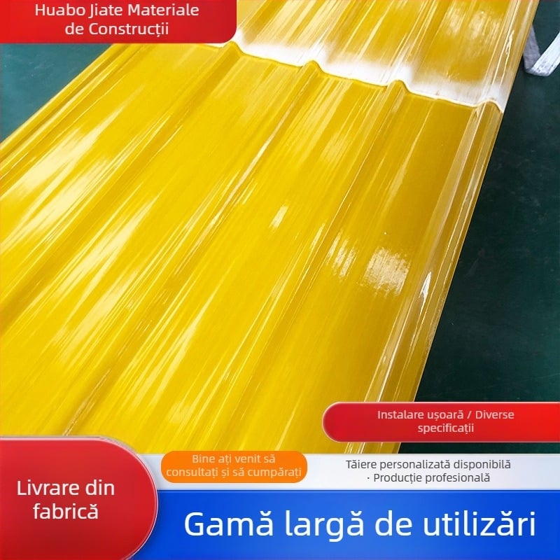 Panou FRP pentru umbrire și protecție împotriva ploilor din fibră de sticlă, pentru sere, adăposturi și acoperișuri
