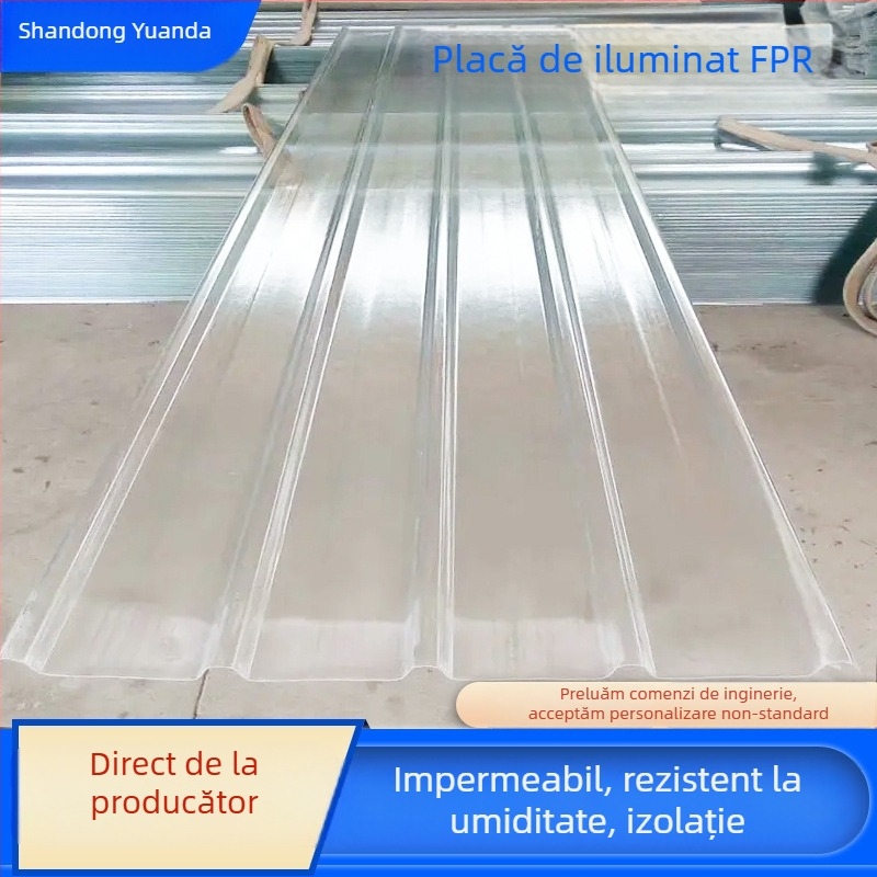 Panou FPR transparent pentru exterior, ignifug și izolație termică, panou pentru seră și adăpost auto