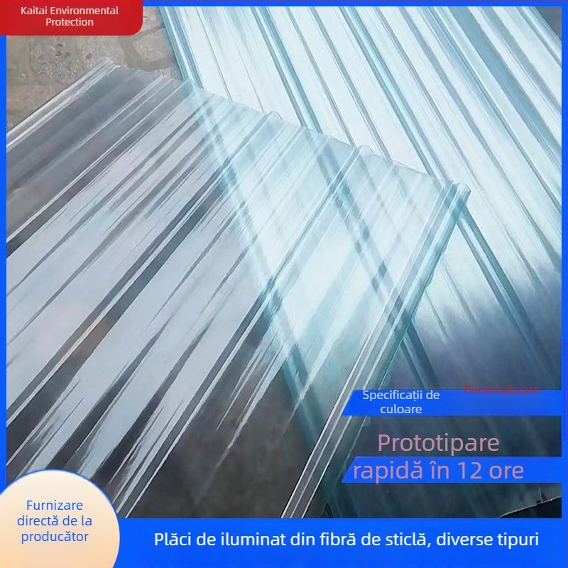 Panouri transparente din fibră de sticlă pentru seră, panouri de iluminare pentru acoperiș, UV-rezistente