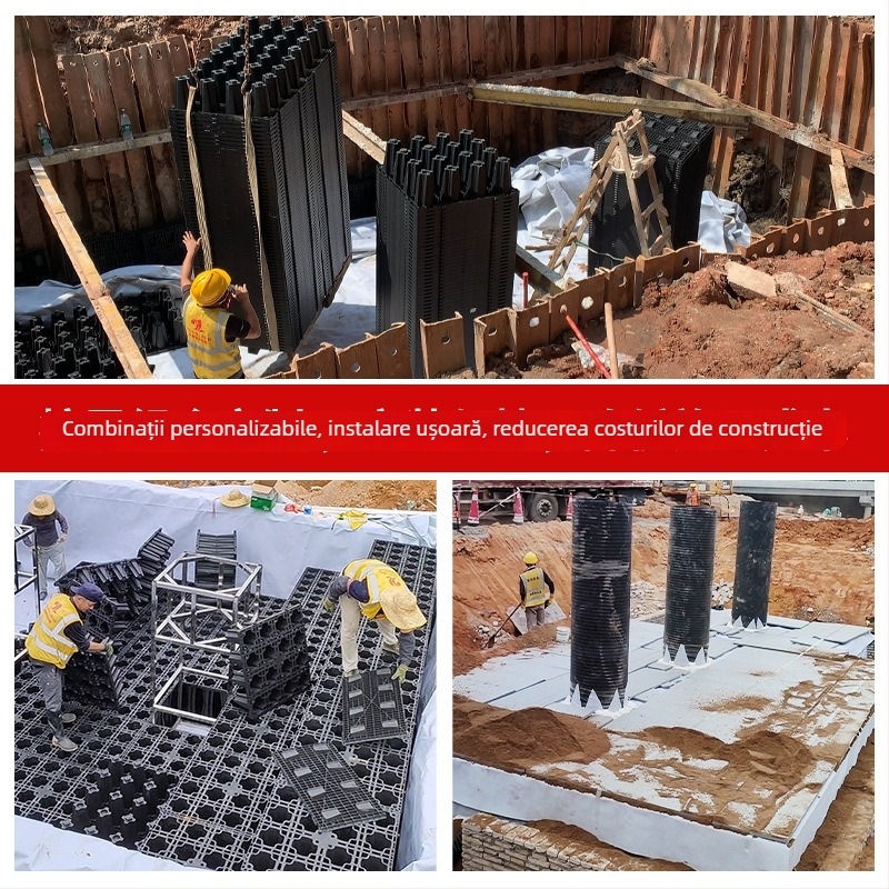Modul de colectare și stocare a apei pluviale pentru oraș burete — modul PP de stocare a apei pentru infrastructură municipală
