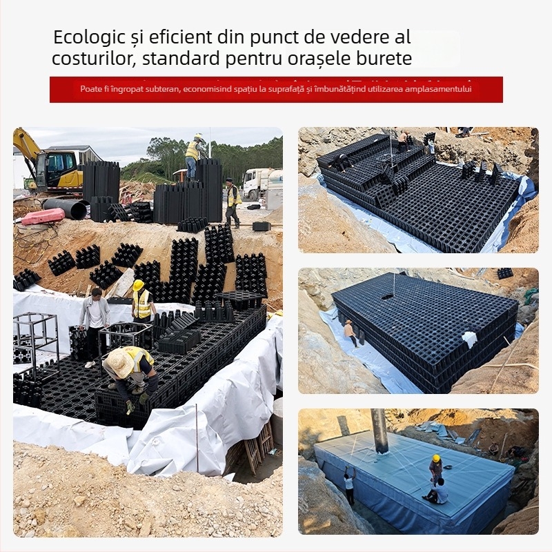 Modul de colectare și stocare a apei pluviale pentru oraș burete — modul PP de stocare a apei pentru infrastructură municipală