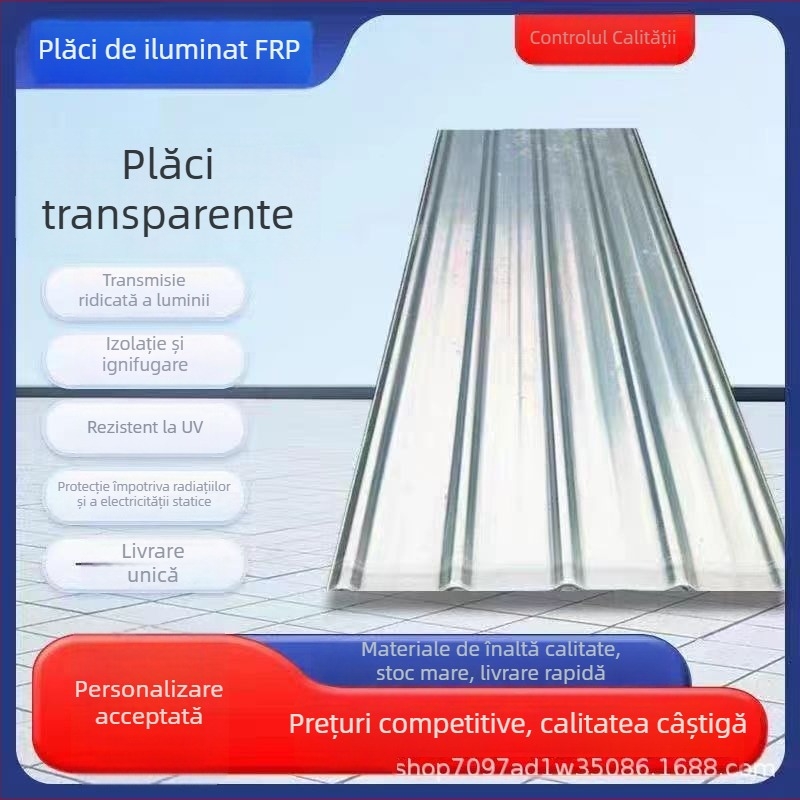 Plăci de iluminare, plăci transparente din rășină, plăci din rășină cu fibră de sticlă, copertine, camere solare, plăci luminoase colorate, adăposturi pentru mașini din curte, umbrele solare