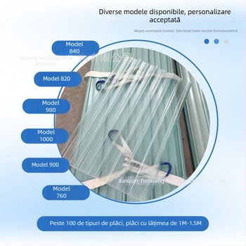 Plăci FRP transparente pentru acoperișuri de fabrici, panouri de iluminat rezistente la coroziune, protecție împotriva ploii pentru camere solare