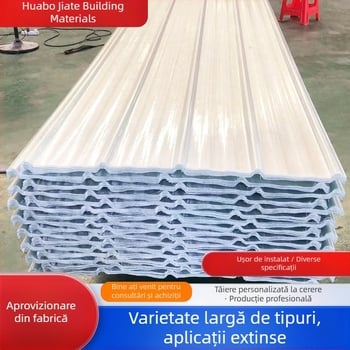 Panou FRP transparent cu transmitere înaltă a luminii și model în valuri, pentru camere solare, sere, carporturi și adăposturi de ploaie
