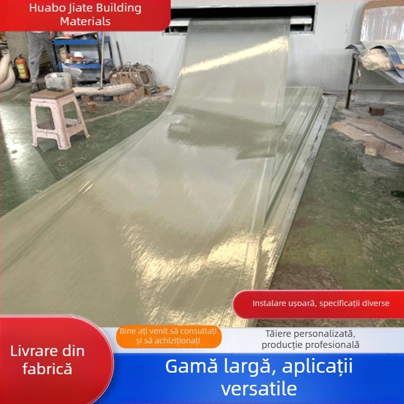 Panouri FRP pentru umbrire și transparente la trecerea luminii, rezistente la ploaie, pentru sere și țigle din plastic cu izolație
