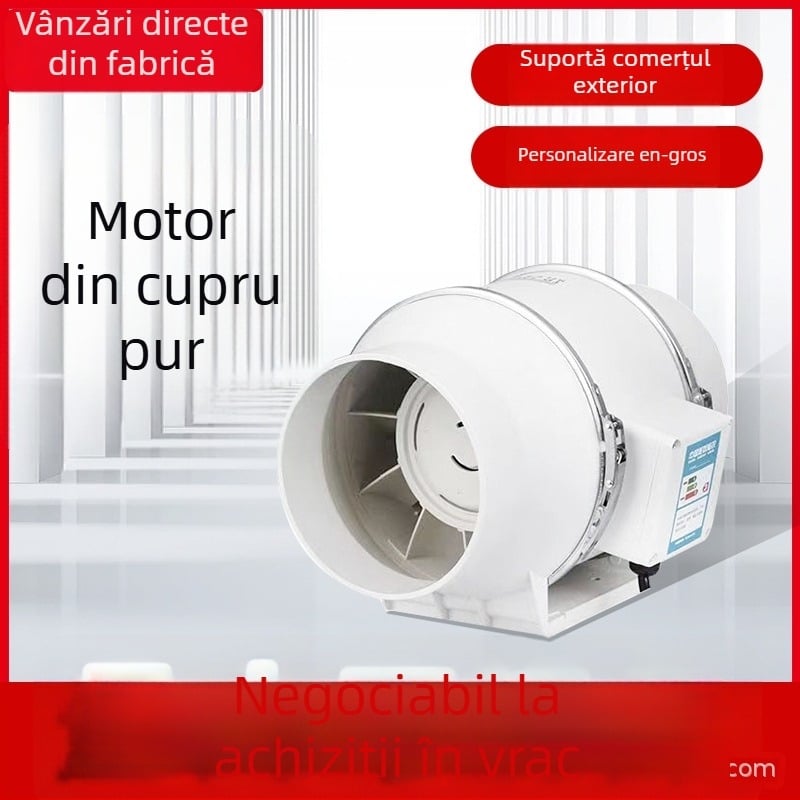 Ventilator tubular de ventilație pentru bucătărie și baie, 6–8 inch, puternic