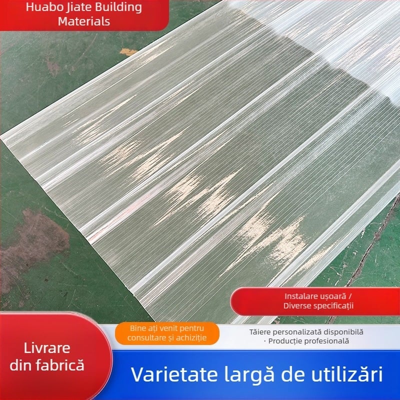 Panouri FRP pentru iluminare în seră, plăci translucide din fibră de sticlă, izolație termică, transparență înaltă