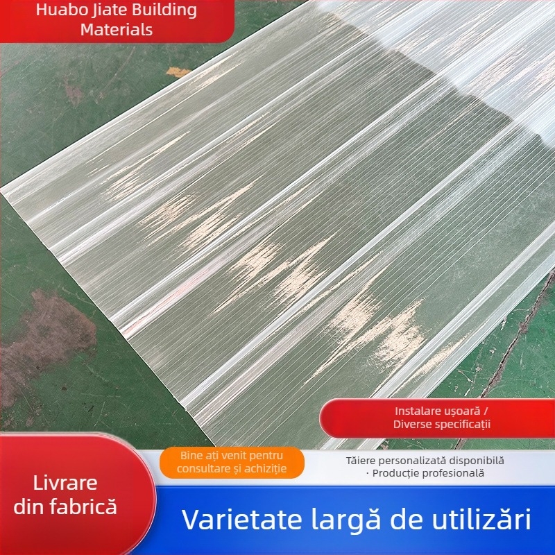 Panouri FRP pentru iluminare în seră, plăci translucide din fibră de sticlă, izolație termică, transparență înaltă