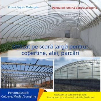Panou FRP transparent pentru acoperișuri, lățime 1 m, panou plat din fibră de sticlă