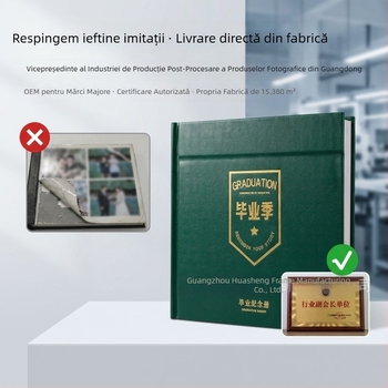 Album foto de absolvire personalizabil cu copertă pentru afișare, realizat din fotografiile tale