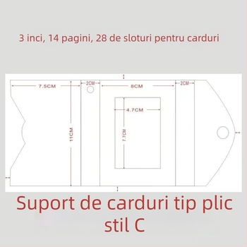 Album foto miniatural personalizat cu spațiu pentru carduri, 3 inci, suport pentru carduri și clips pentru carduri