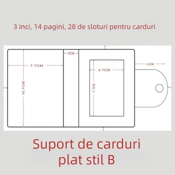 Album foto miniatural personalizat cu spațiu pentru carduri, 3 inci, suport pentru carduri și clips pentru carduri