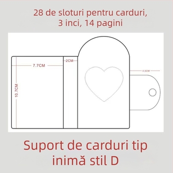Album foto miniatural personalizat cu spațiu pentru carduri, 3 inci, suport pentru carduri și clips pentru carduri