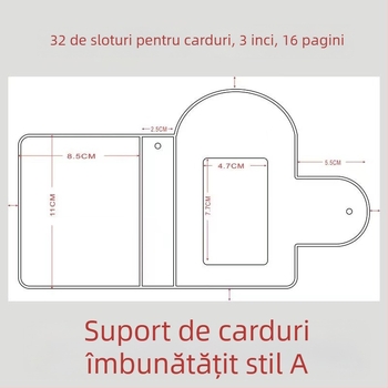 Album foto miniatural personalizat cu spațiu pentru carduri, 3 inci, suport pentru carduri și clips pentru carduri