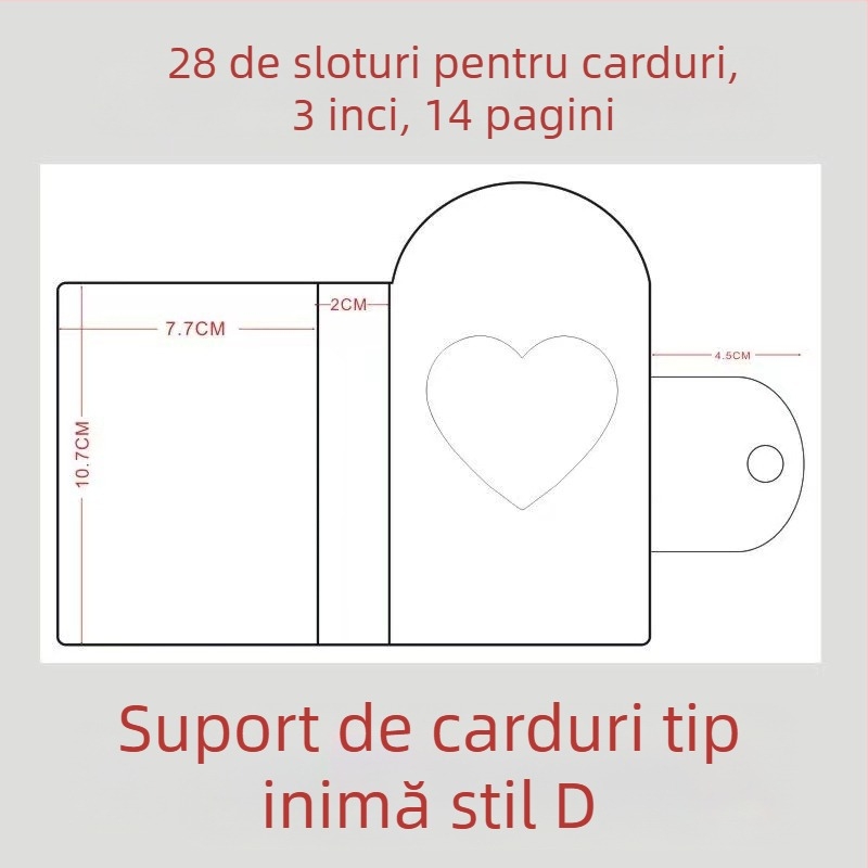Album foto miniatural personalizat cu spațiu pentru carduri, 3 inci, suport pentru carduri și clips pentru carduri