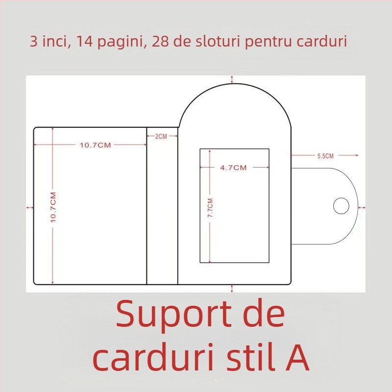 Album foto miniatural personalizat cu spațiu pentru carduri, 3 inci, suport pentru carduri și clips pentru carduri