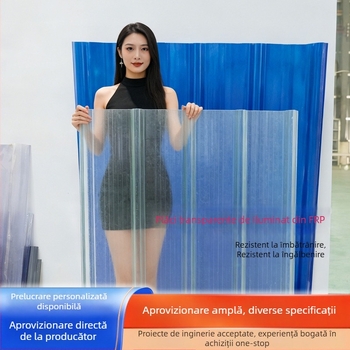 Plăci FRP transparente pentru iluminat în sere - rezistente la grindină, translucide, ondulate
