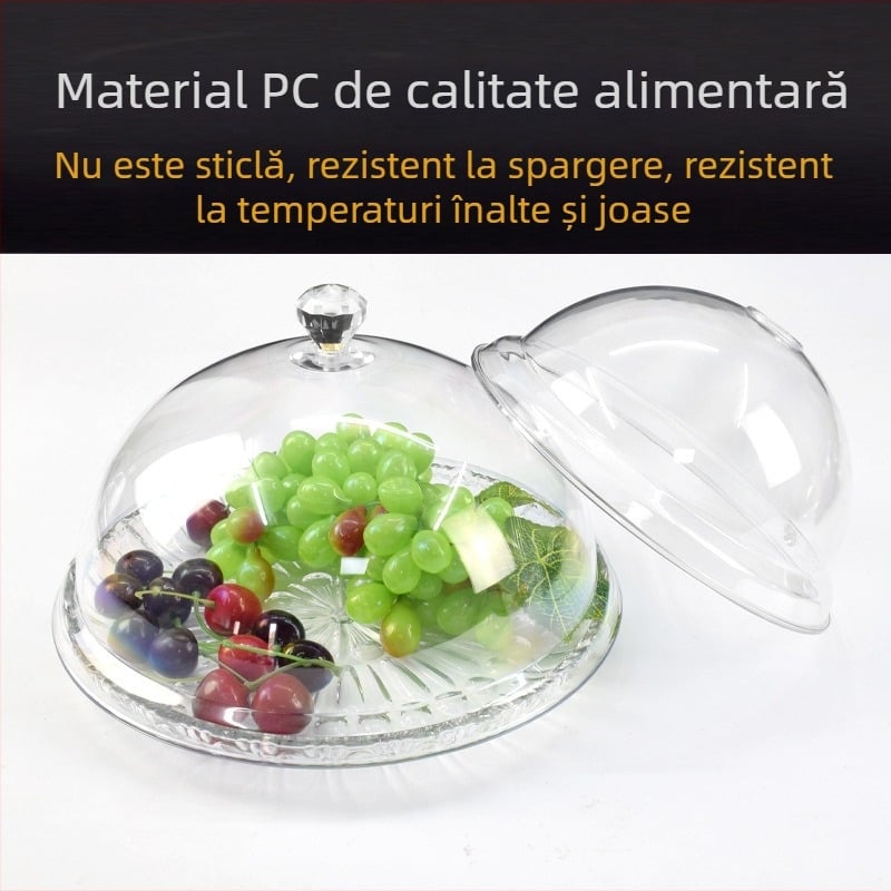 Capac rotund din plastic pentru alimente, capac pentru pâine și prăjituri, rezistent la căldură, păstrează prospețimea