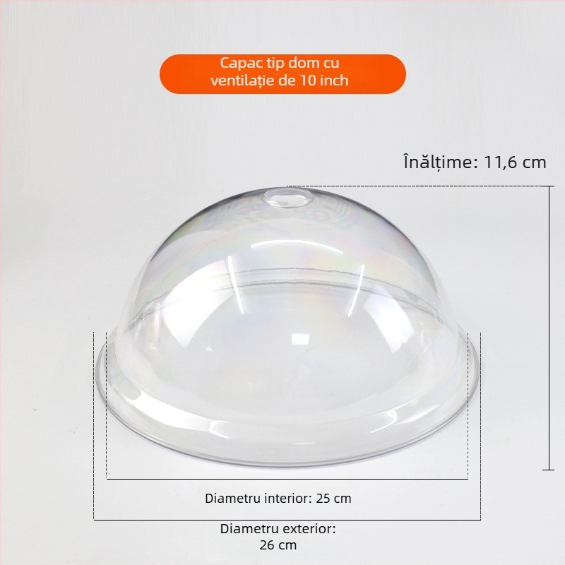 Capac rotund din plastic pentru alimente, capac pentru pâine și prăjituri, rezistent la căldură, păstrează prospețimea