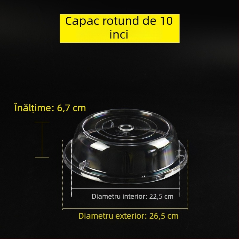Capac rotund din plastic pentru alimente, capac pentru pâine și prăjituri, rezistent la căldură, păstrează prospețimea