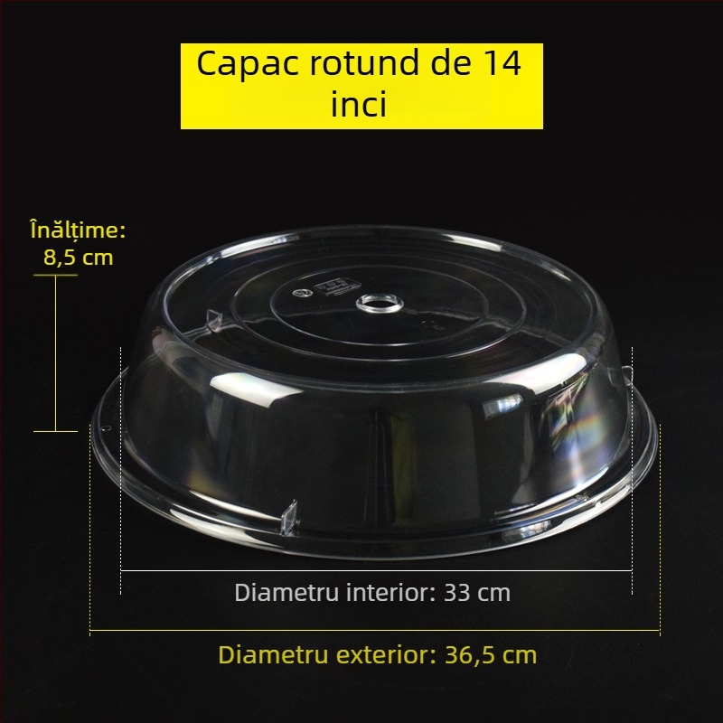 Capac rotund din plastic pentru alimente, capac pentru pâine și prăjituri, rezistent la căldură, păstrează prospețimea