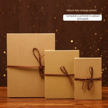 Album foto DIY în stil acordeon cu pagini pliabile – cadou handmade pentru cupluri