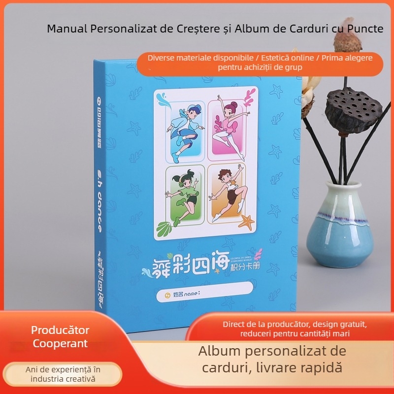 Jurnal de creștere pentru grădiniță și școală primară, album de colectare a certificatelor, personalizare cu logo