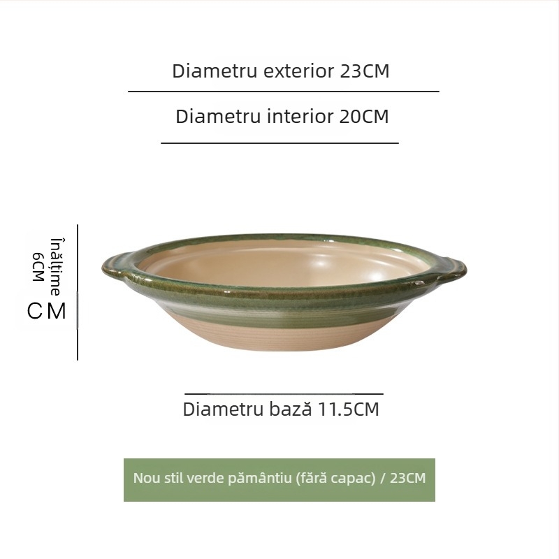 Vas de lut tradițional, rezistent la temperaturi înalte, pentru orez în oală și gătit în stil japonez uscat, compatibil cu aragaz pe gaz și plită electrică