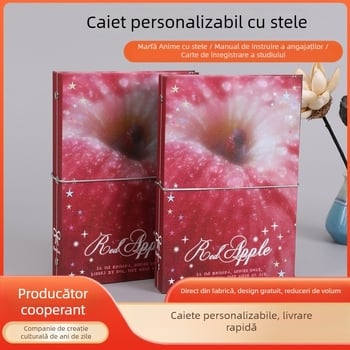 Album de carduri cu foițe, motif stele, spațiu de stocare transparent pentru carduri și poștale Polaroid